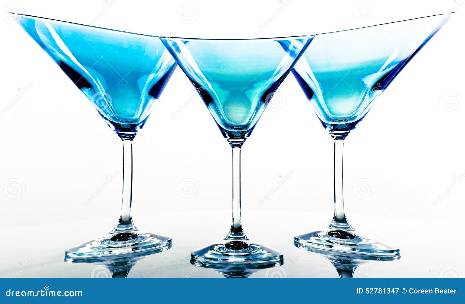 Blue Martini Glasses stock image. Image of martini, modern 52781347
