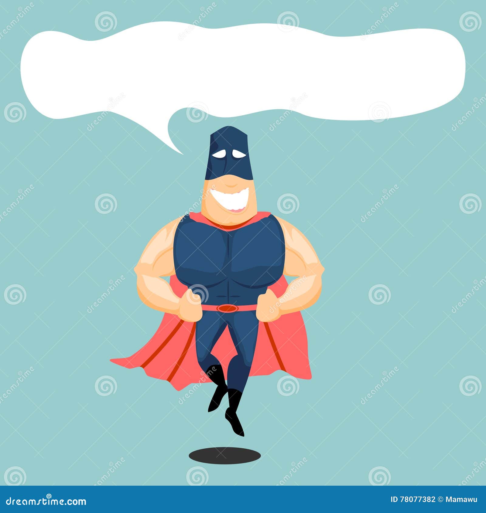 Blue mask Superhero stock vector. Illustration of power 78077382