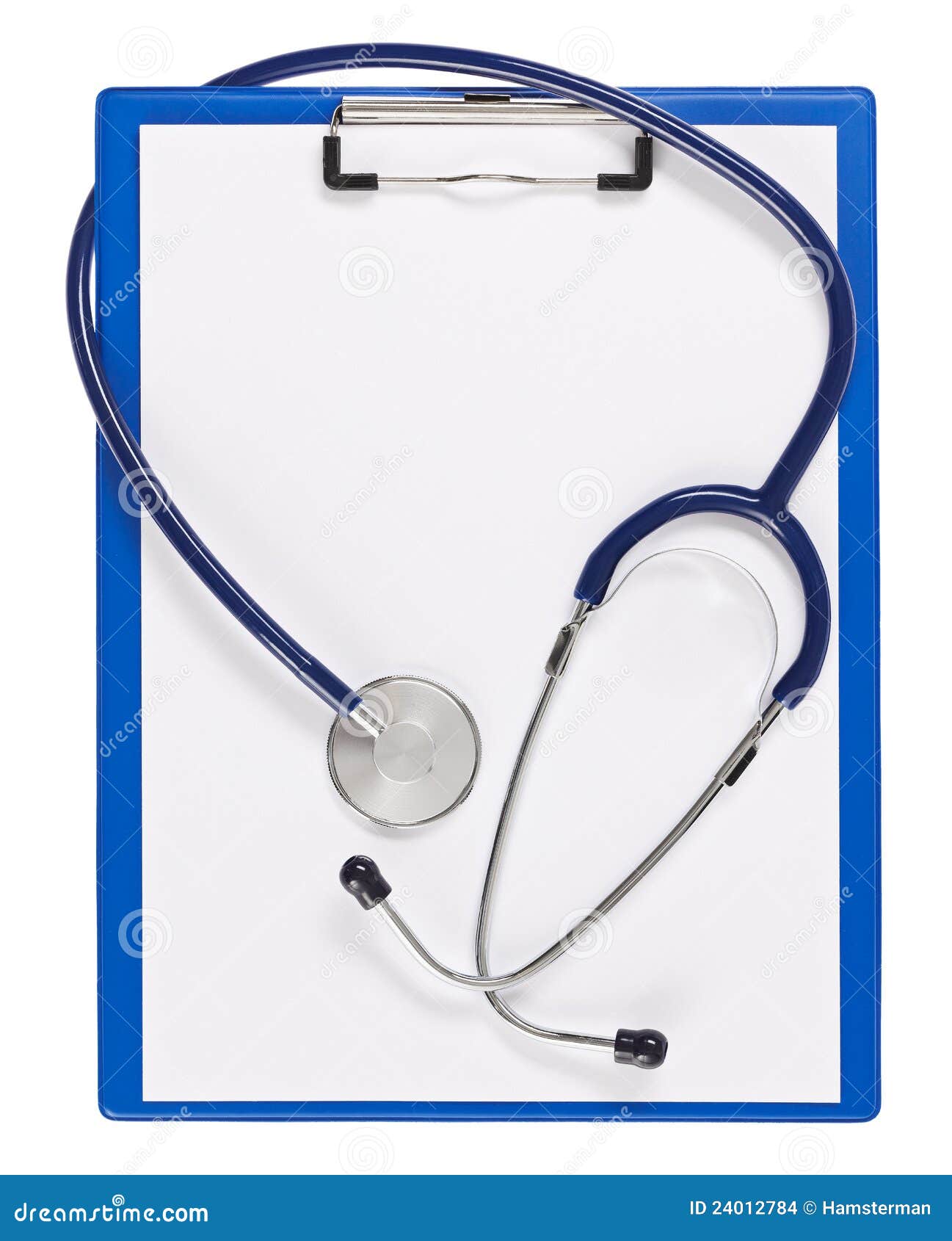 Blue Medical Clipboard With Stethoscope Stock Images Image 24012784