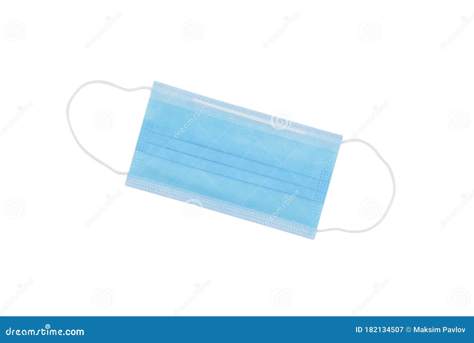 blue medical disposable breath filter face mask with covid-19 with earloop. covid-19 - wuhan novel coronavirus pneumonia covid-19.