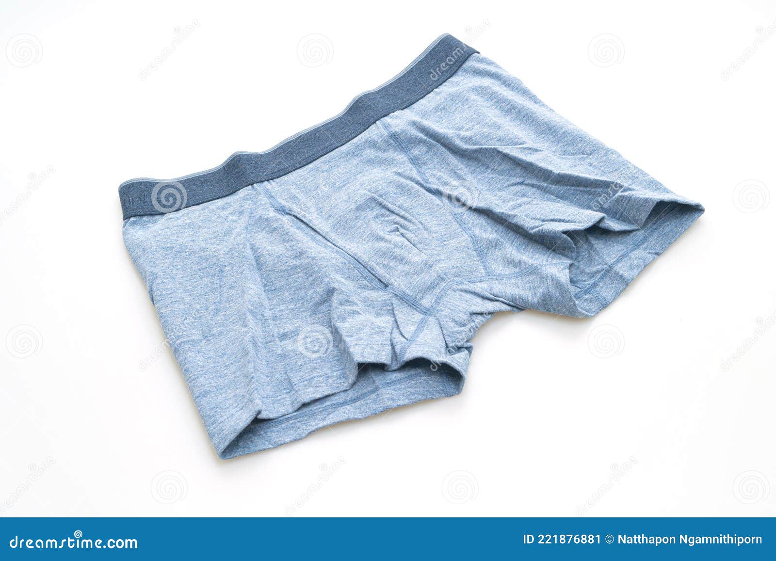 Blue Men Underwear on White Background Stock Image - Image of fold ...