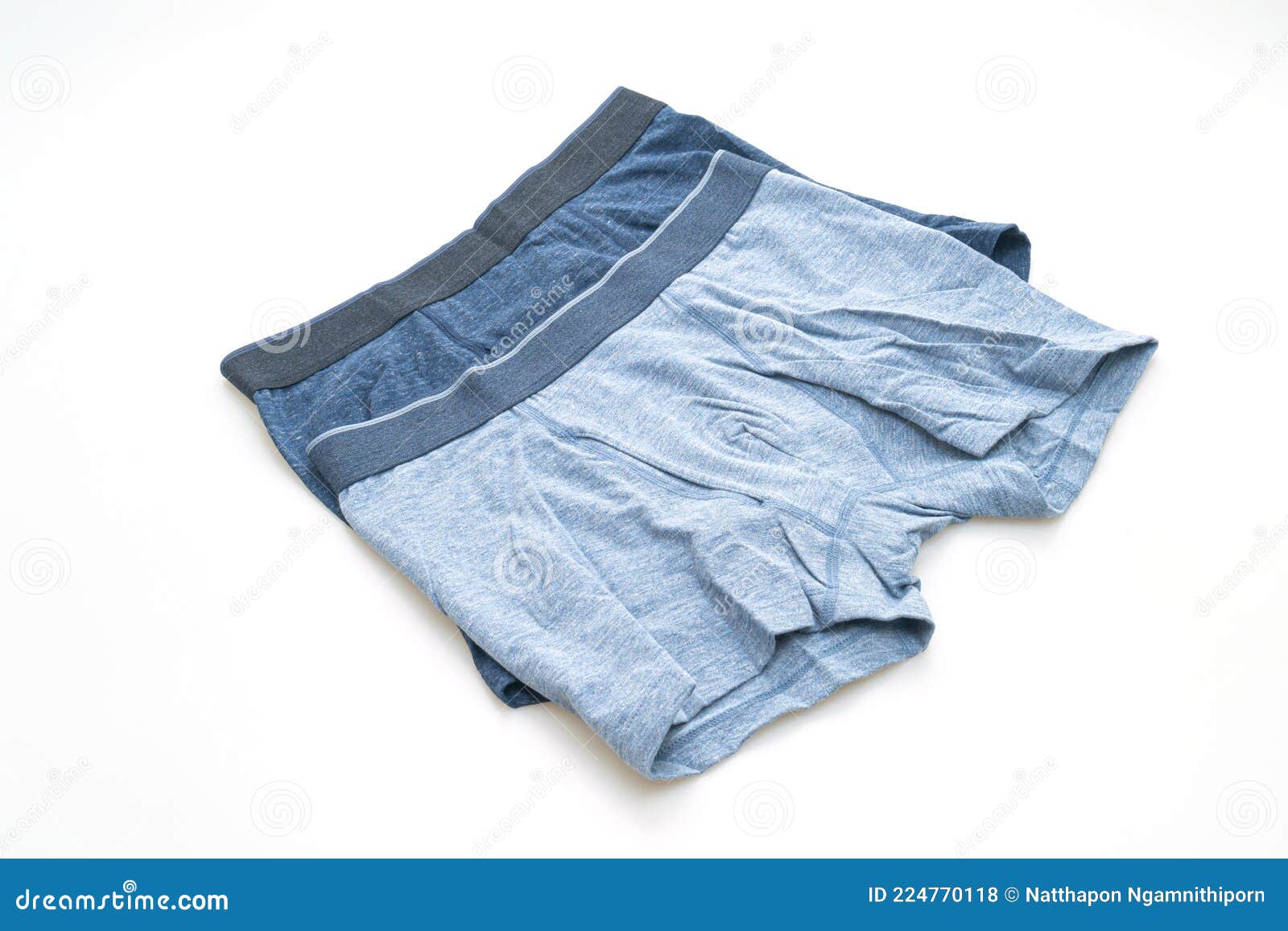 Blue Men Underwear on White Background Stock Photo - Image of isolated ...