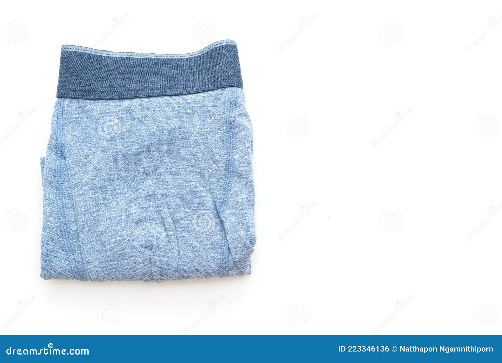 Blue Men Underwear on White Background Stock Photo - Image of ...