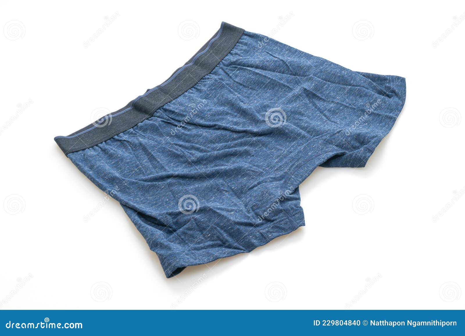 Blue Men Underwear on White Background Stock Photo - Image of single ...