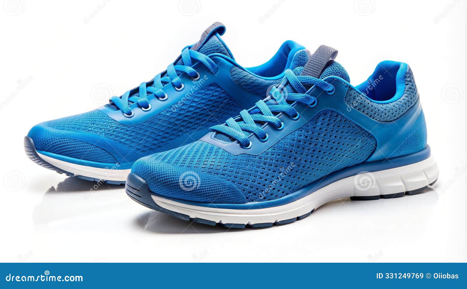 blue mesh running sneakers  on white background, running shoes , athletic shoes , sneakers , footwear