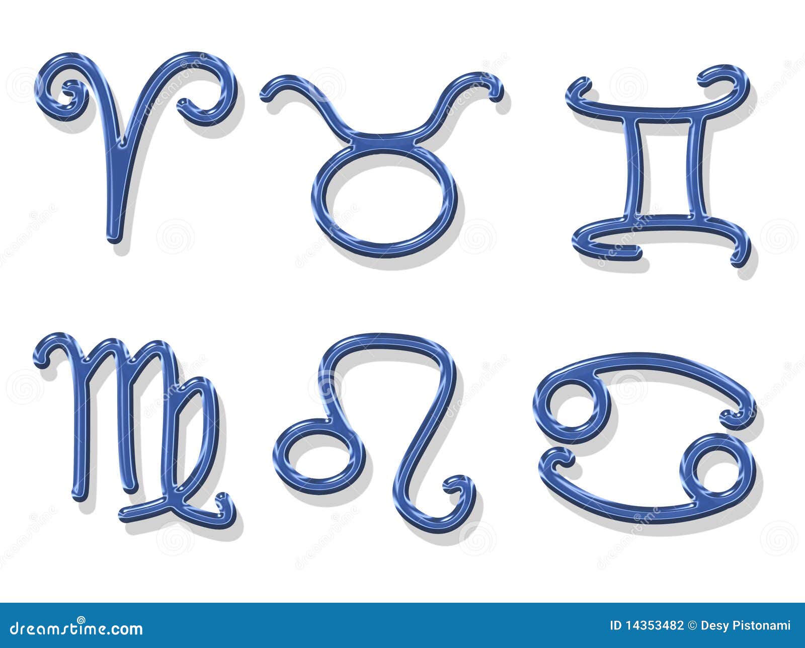 Blue metal zodiac set stock photo. Illustration of background 14353482