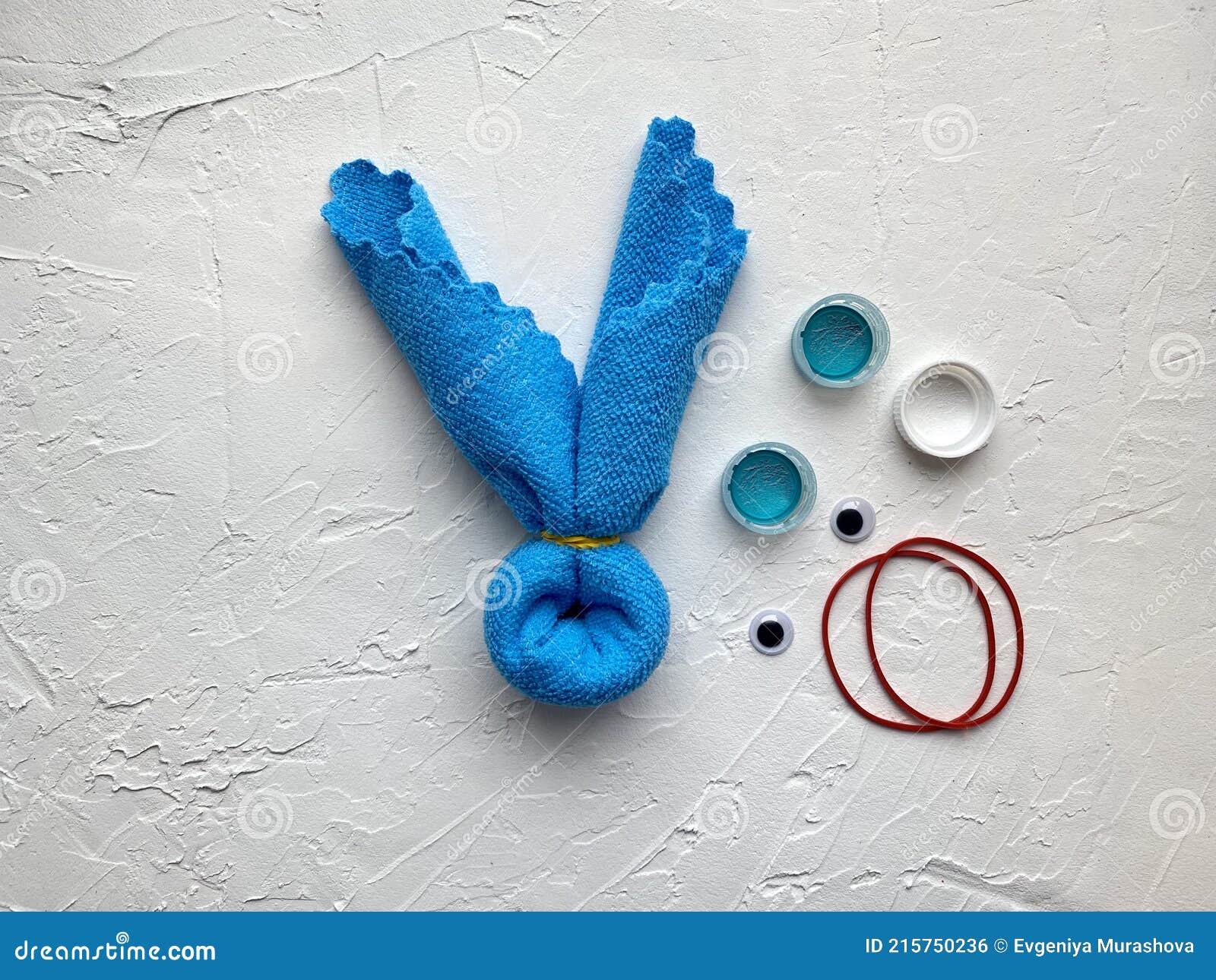 Blue Microfiber Cloth and Plastic Lids, Training for Kids, Monster or