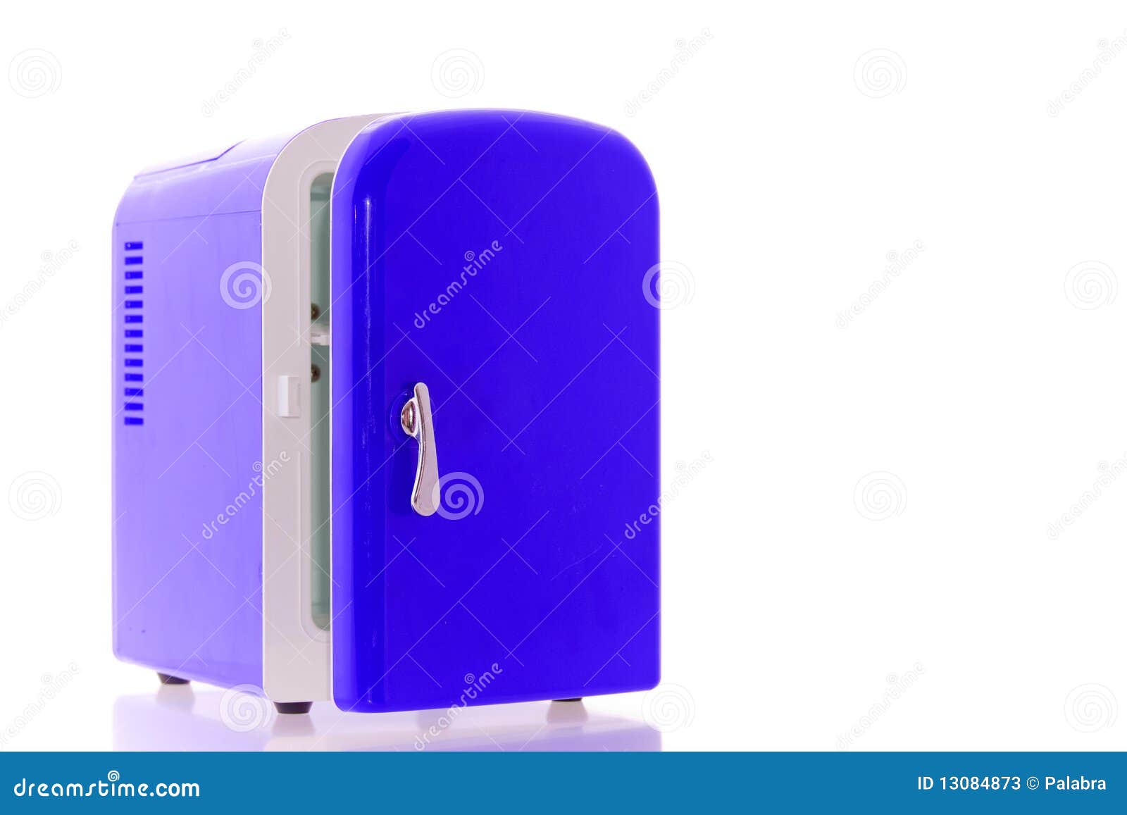 Blue miniature fridge 1 stock image. Image of miniature 13084873