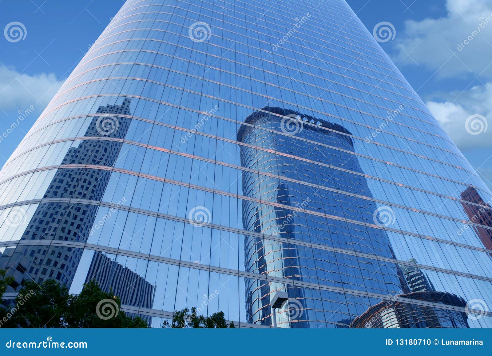 Blue Mirror Glass Facade Skyscraper Buildings Stock Photo Image of