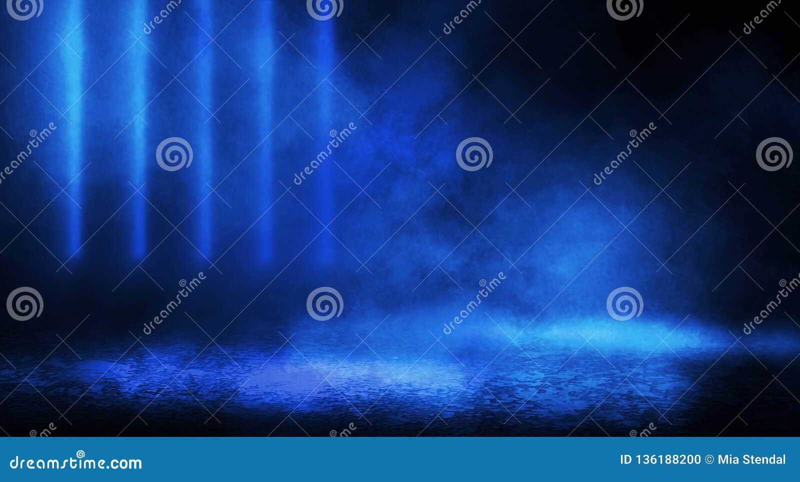 Blue Misty Dark Background. Stock Photo - Image of foggy, design: 136188200