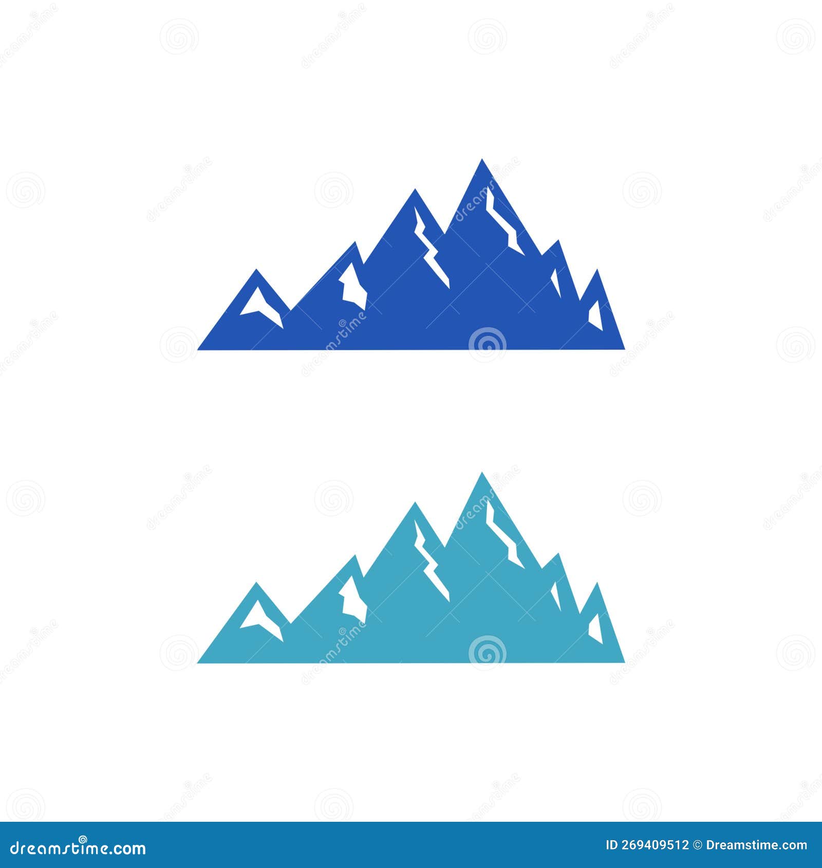 Blue Mountains Sign, Symbol, Logo Isolated on White Stock Illustration ...