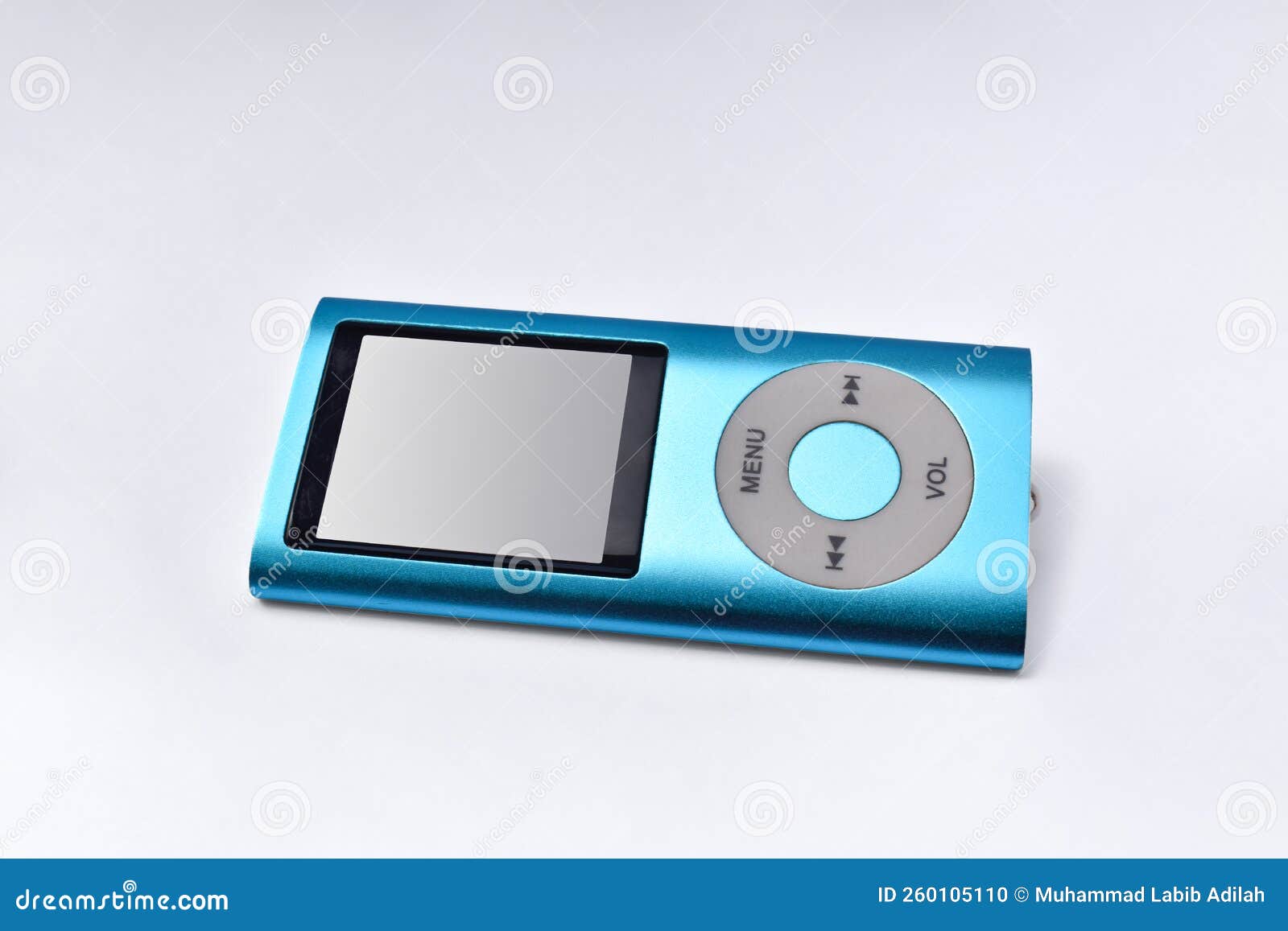Blue Mp3 Player Electronic Device Stock Photo Image of play, button