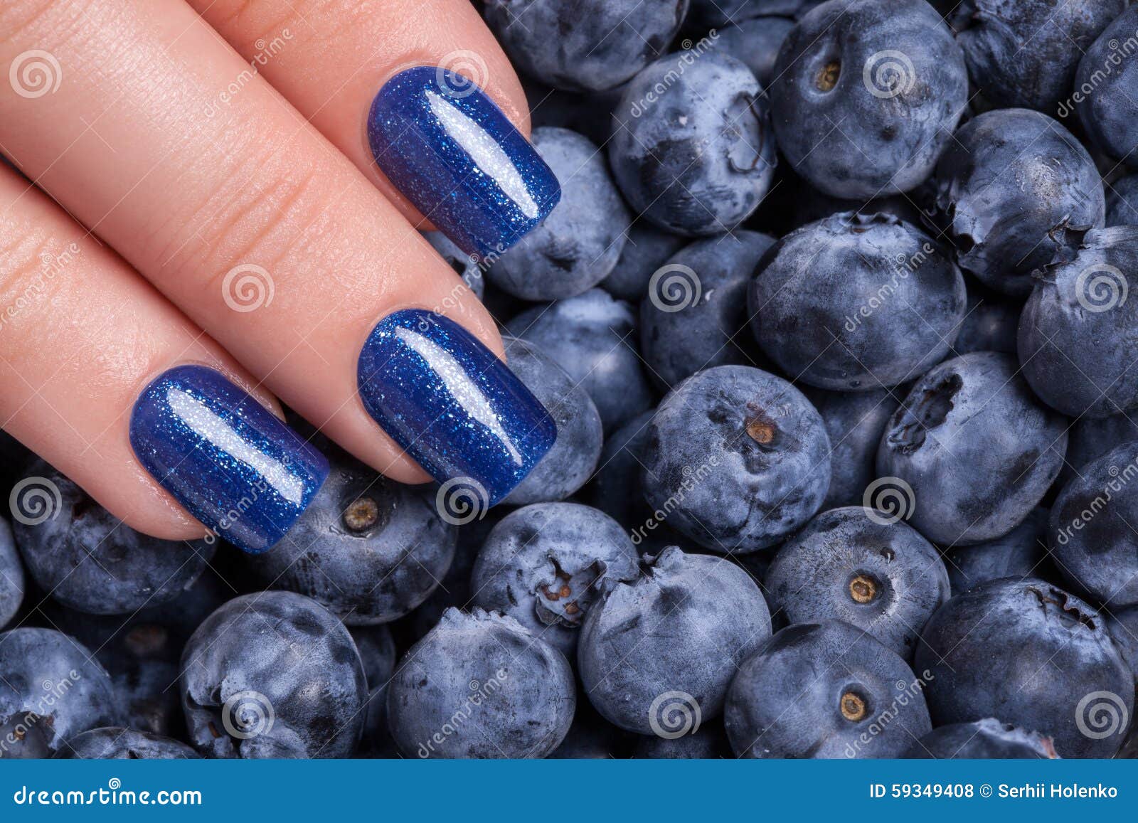 Blue nail polish. stock photo. Image of advertising, lots 59349408
