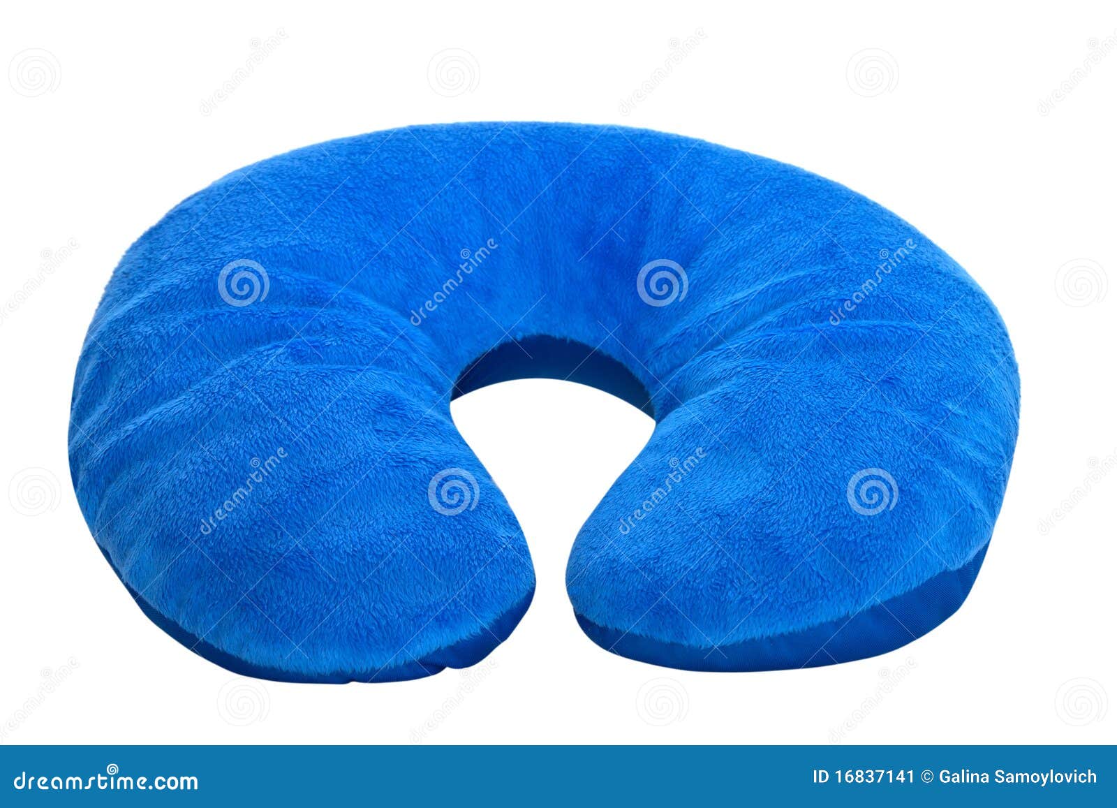 Blue neck pillow, stock image. Image of serene, comfortable 16837141
