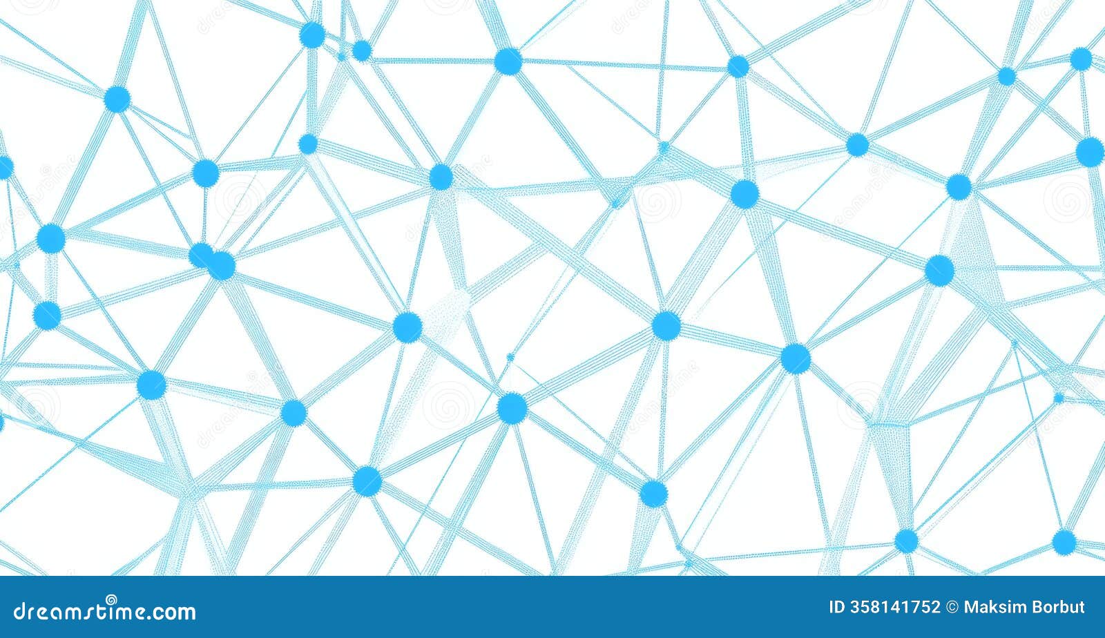 blue network with abstract connections on a white background. network technology displayed with dots and lines suitable