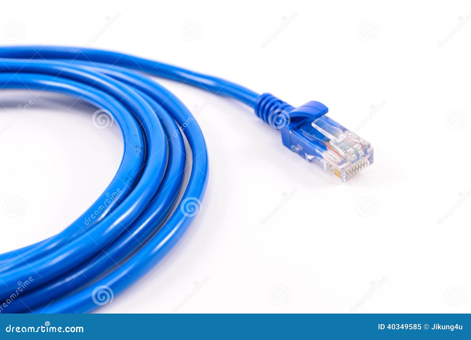 Blue network cable stock image. Image of data, 40349585