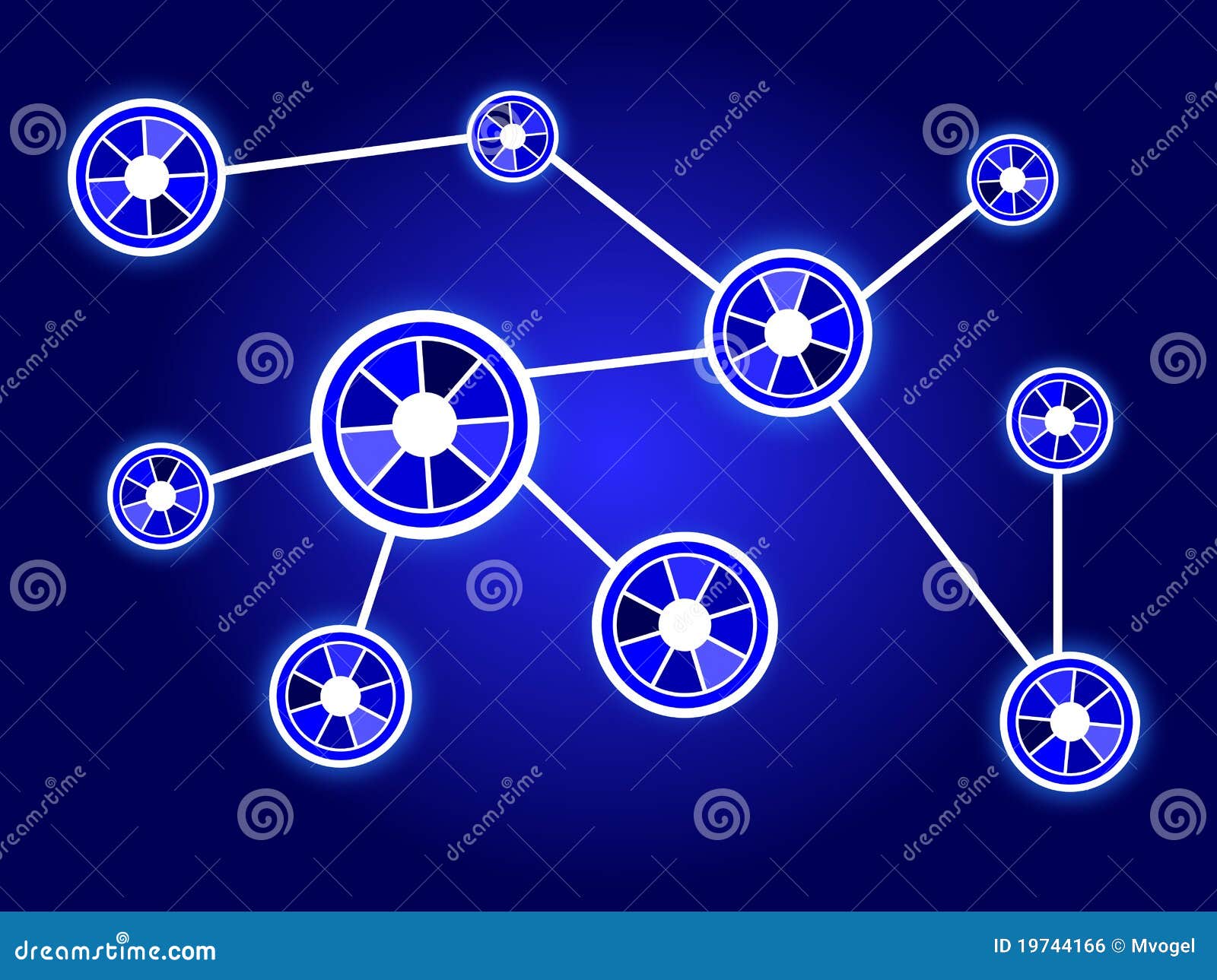 Blue Nodes stock illustration. Illustration of media 19744166