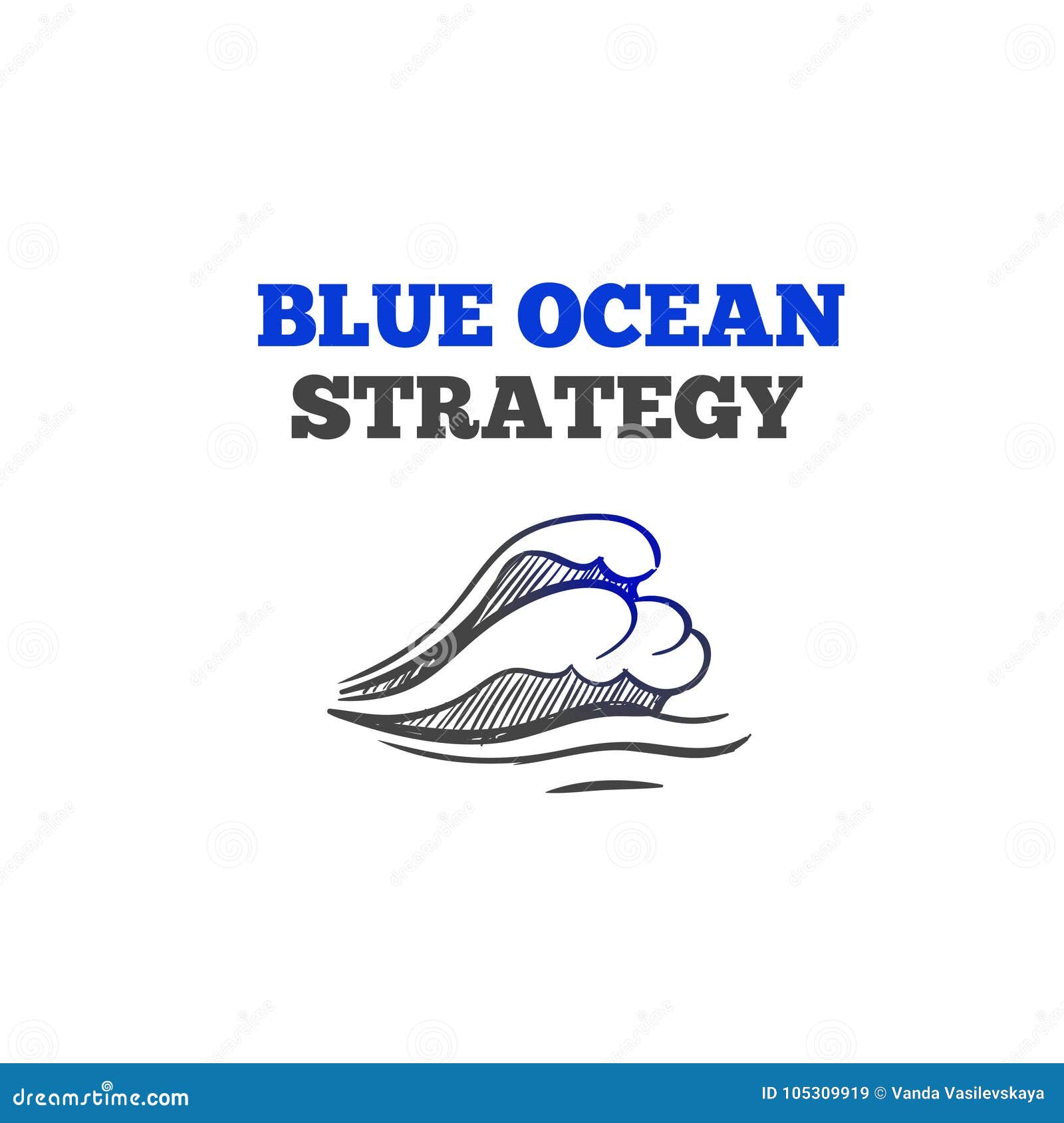 Blue Ocean Strategy Concept Stock Vector Illustration of infographic