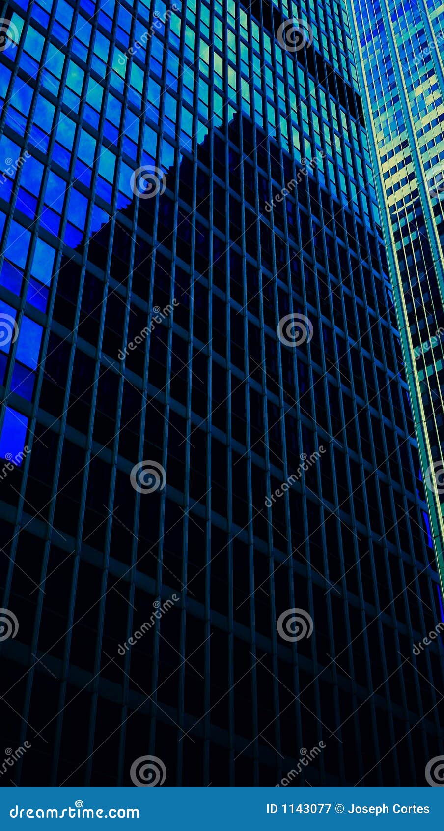 Blue Office Building stock image. Image of manhatan, architecture - 1143077
