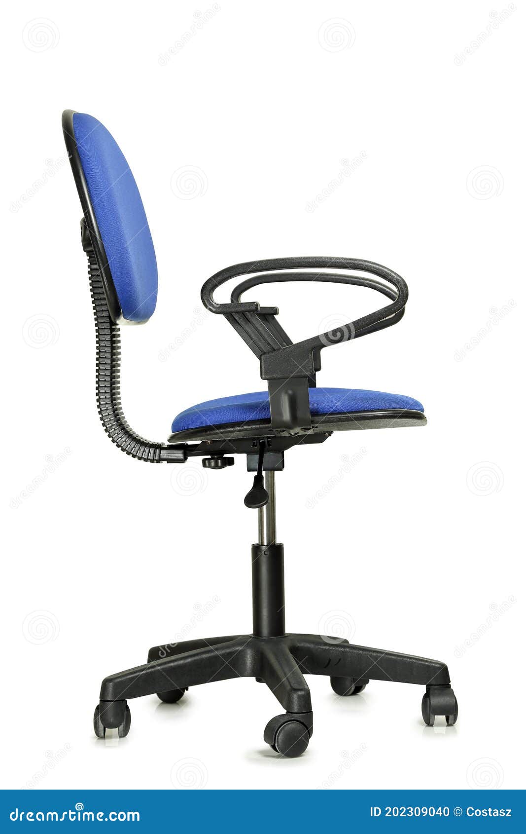 Blue office chair stock photo. Image of comfortable 202309040