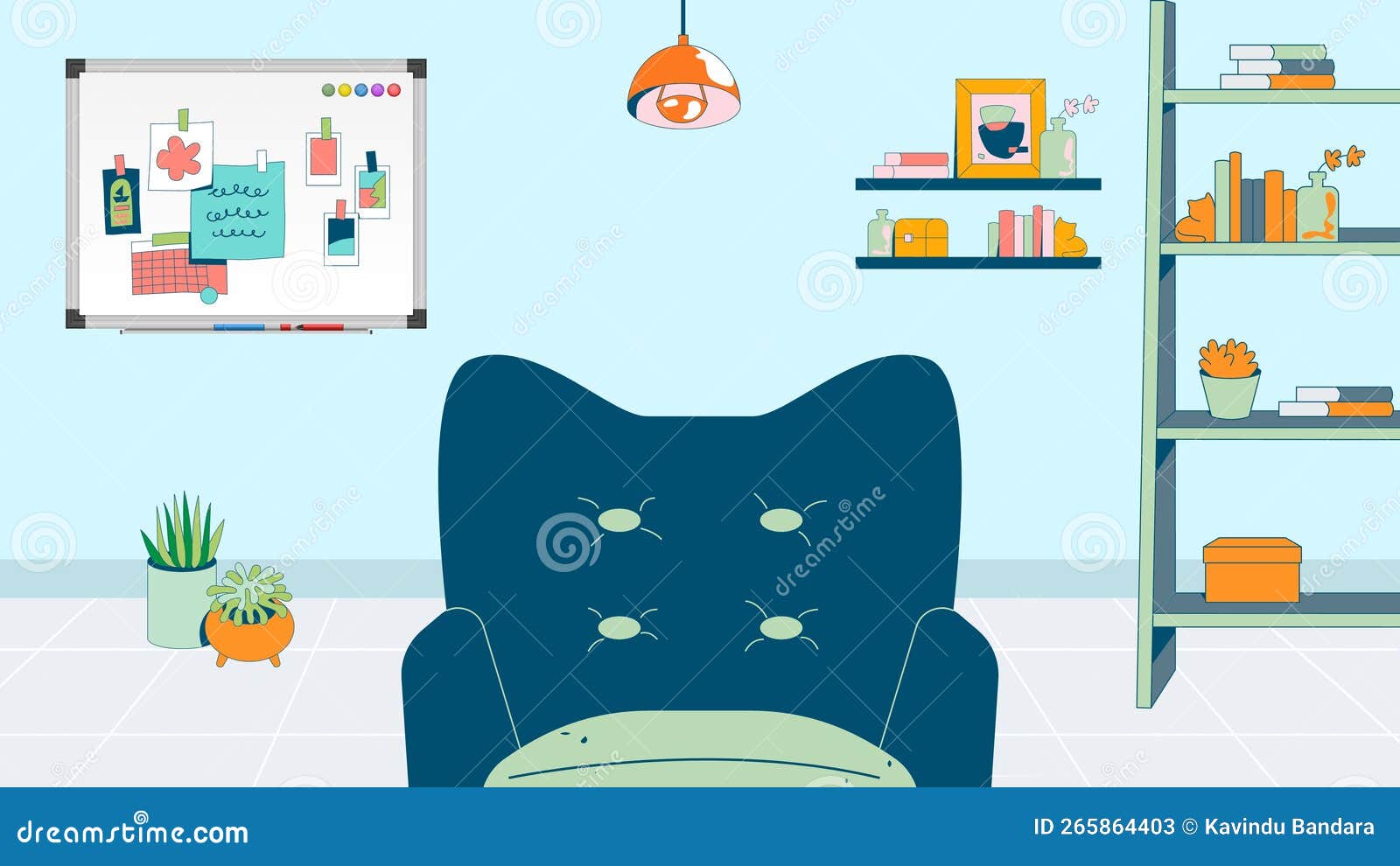 Office Room Zoom Virtual Background Stock Illustration Illustration