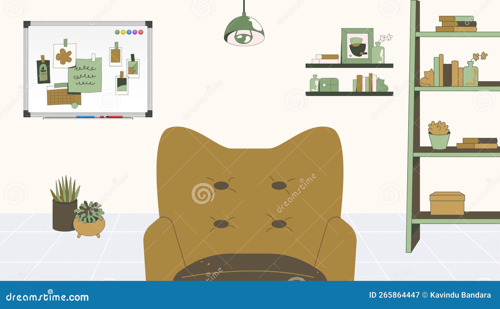 Office Room Zoom Virtual Background Stock Illustration Illustration