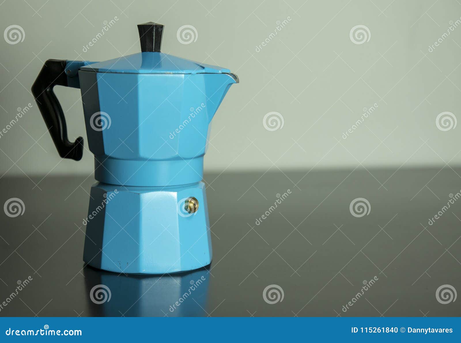 A Blue Old Fashion Coffee Maker Stock Photo Image of food, vintage