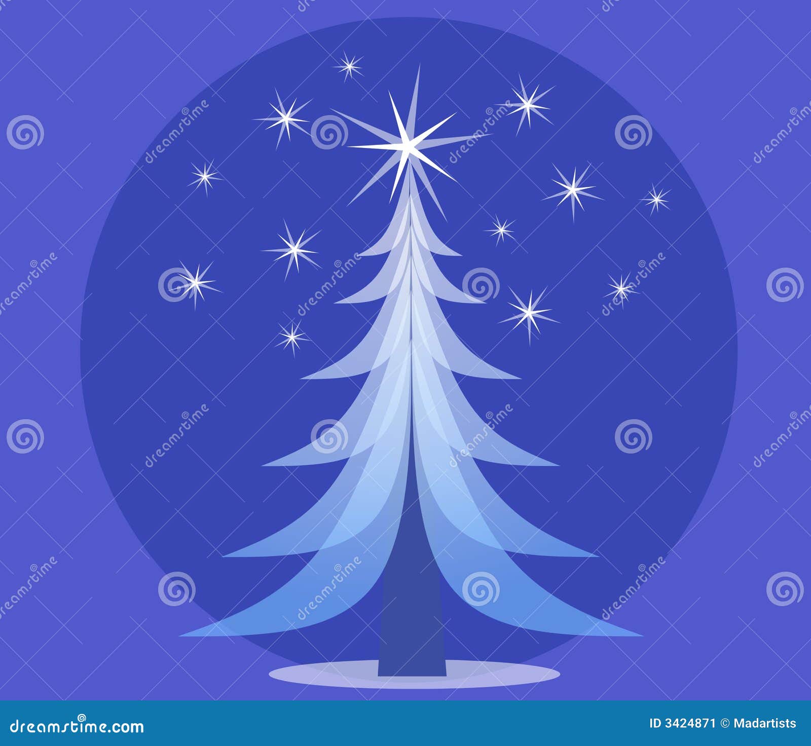 blue opaque christmas tree