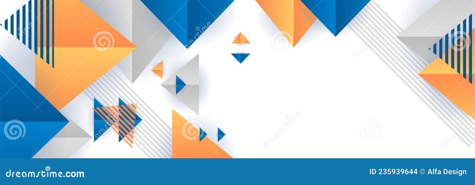 Blue and Orange Banner Background. Vector Abstract Graphic Design Banner  Pattern Background Template Stock Vector - Illustration of element,  pattern: 235939644