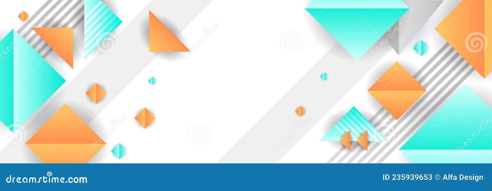 Blue and Orange Banner Background. Vector Abstract Graphic Design