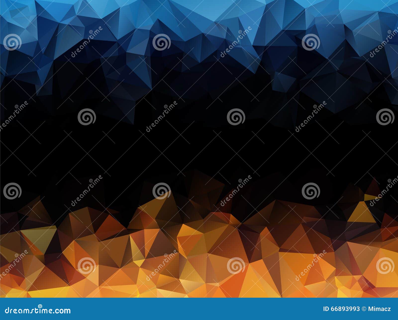 Blue Orange Black Abstract Background Stock Vector Image 66893993