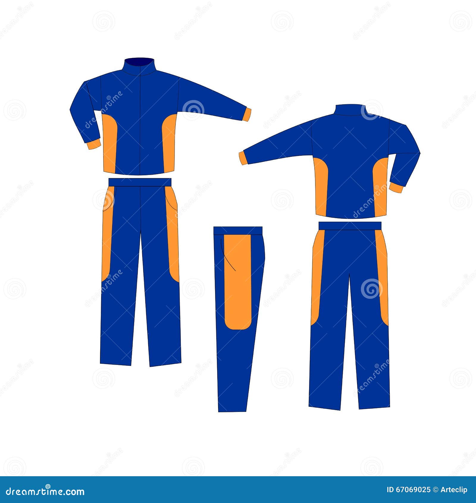 Download Blue And Orange Varsity Uniform Design Mock Up Stock ...