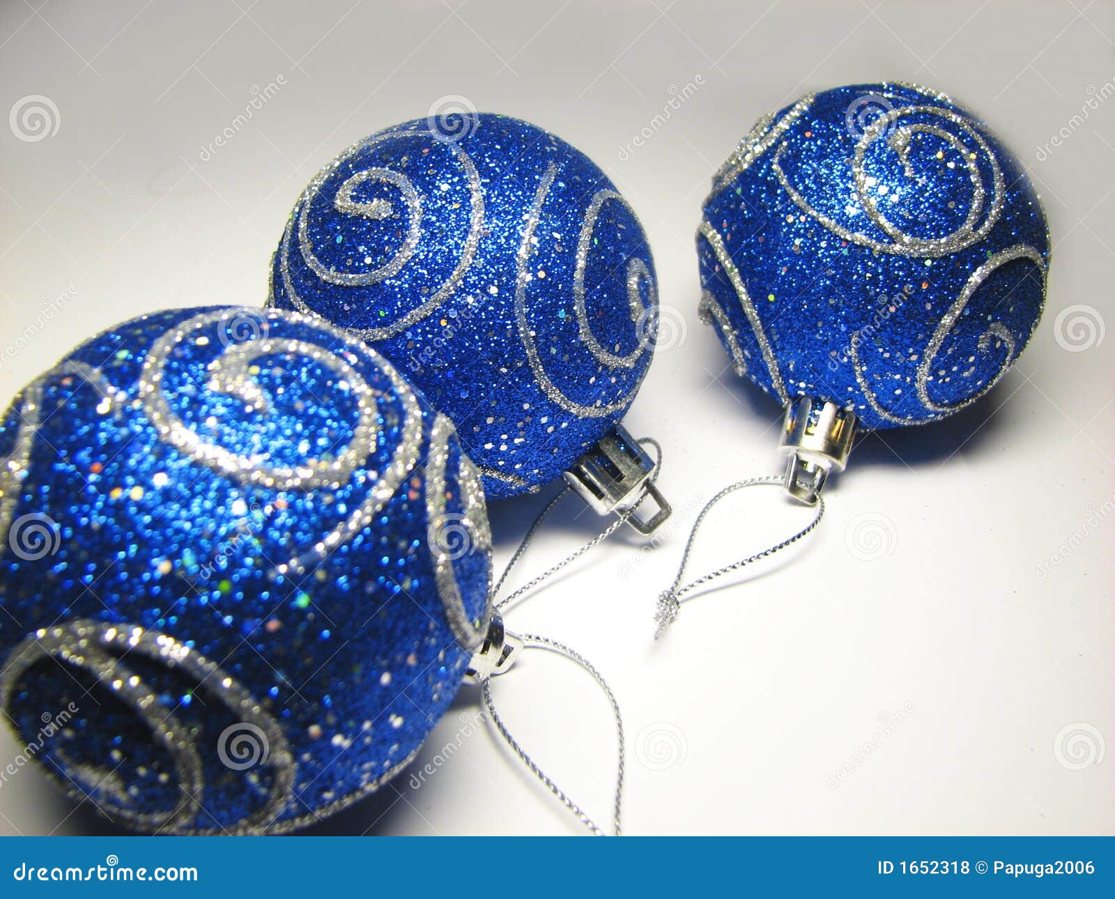 Blue ornaments 9 stock photo. Image of abstract, ball 1652318
