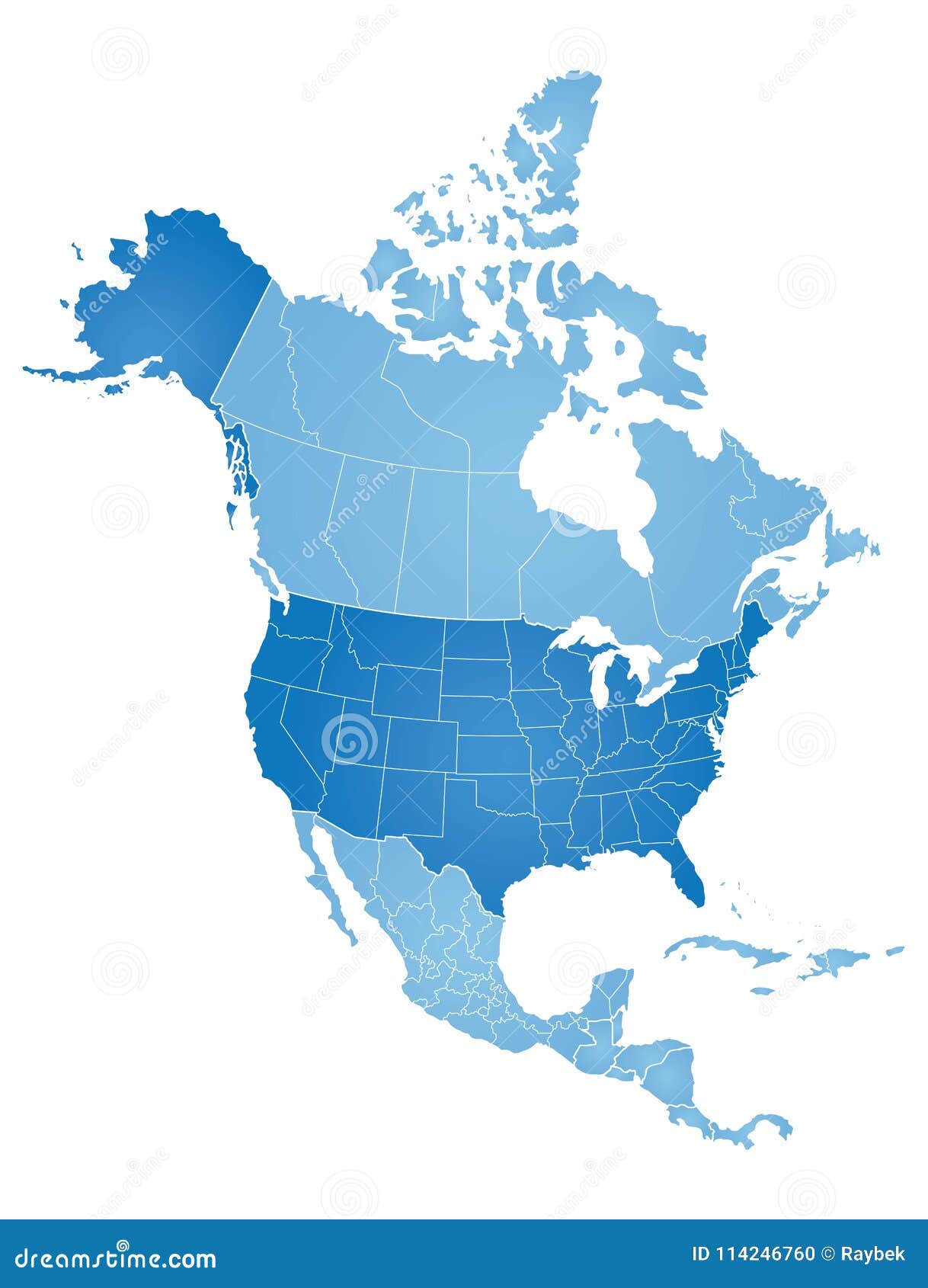 map of north america