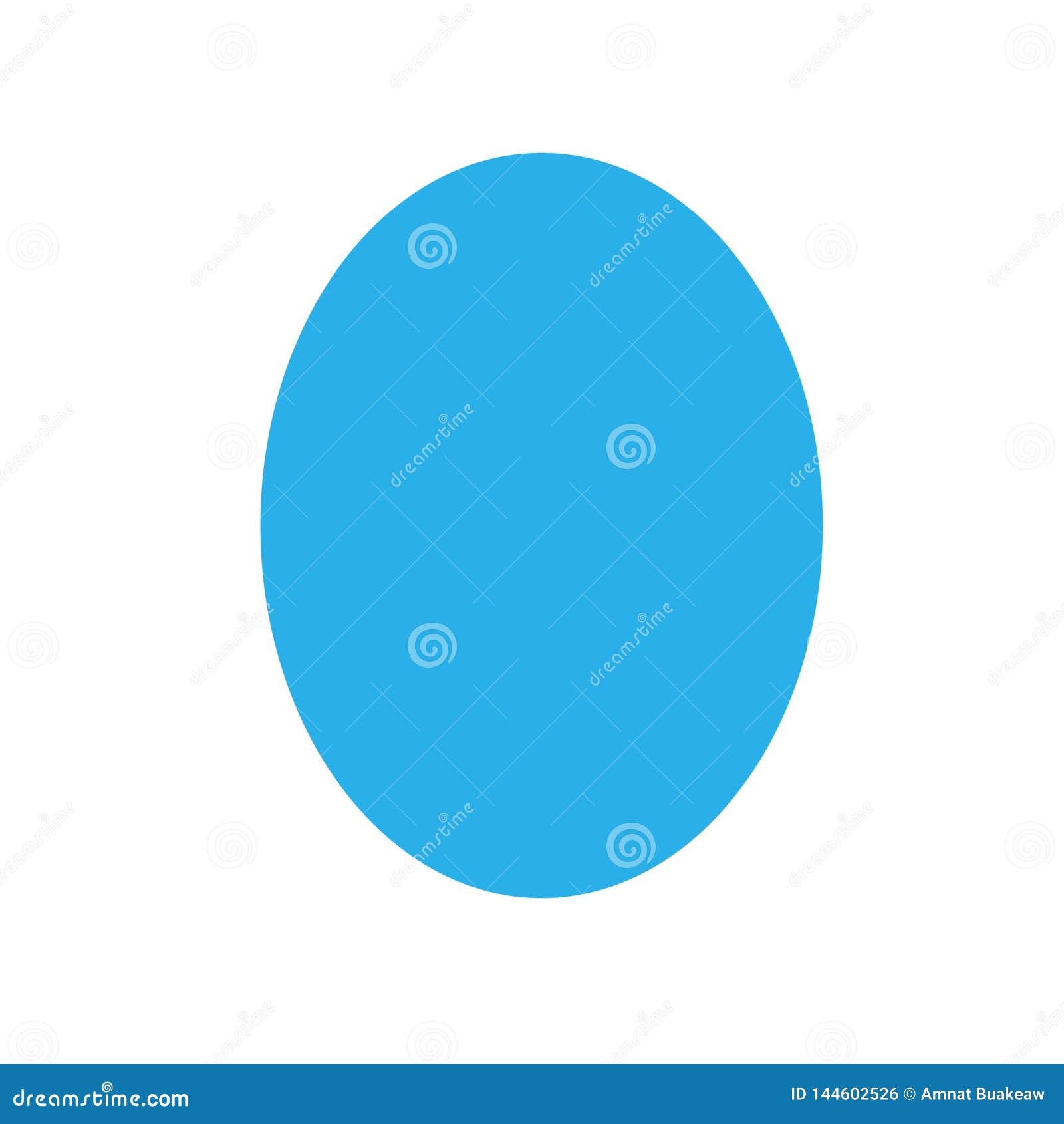 blue oval basic simple s  on white background, geometric oval icon, 2d   oval, clip art geometric oval