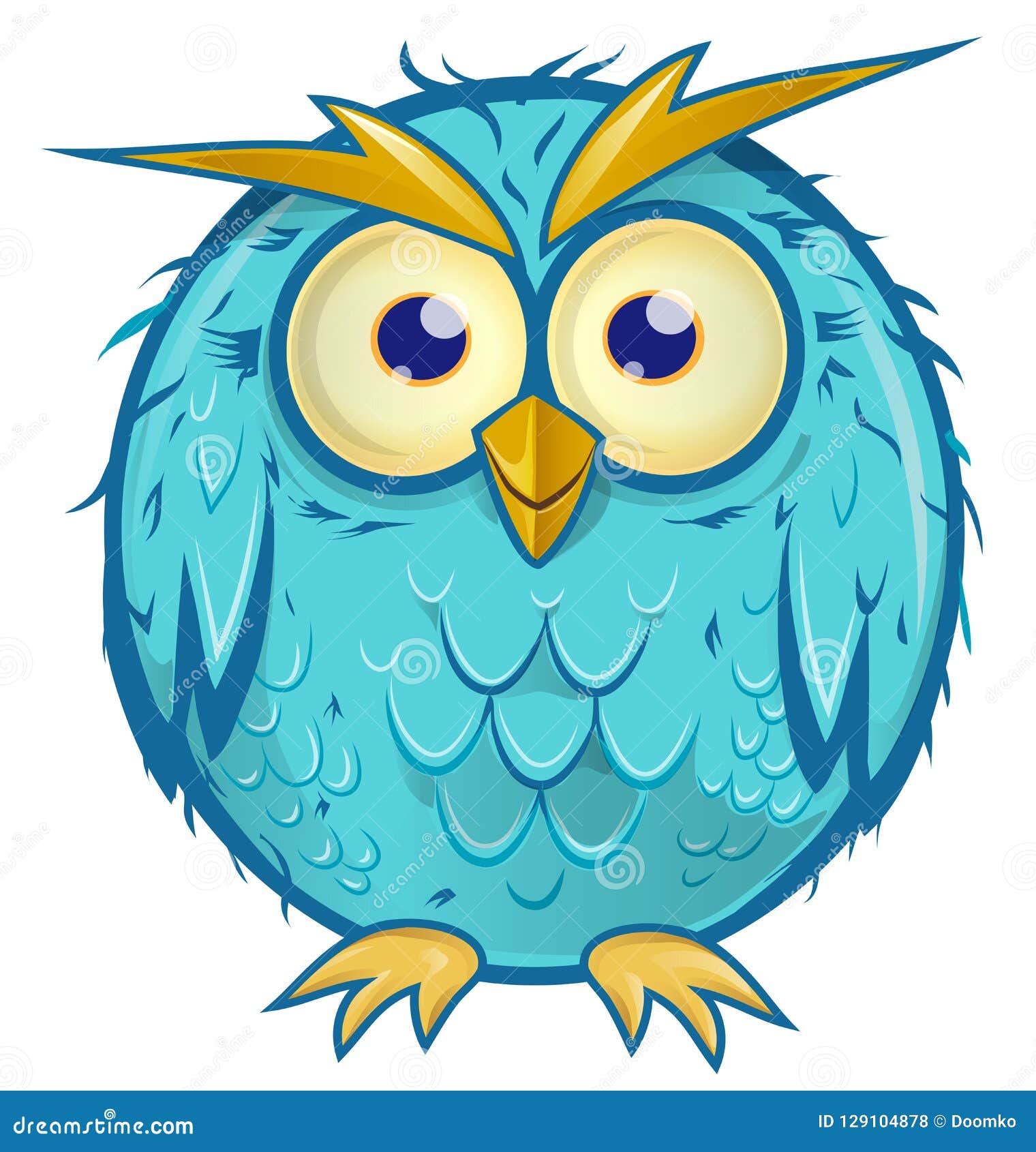 Crazy blue owl cartoon stock vector. Illustration of happy - 129104878 Crazy blue owl cartoon stock vector. Illustration of happy - 129104878