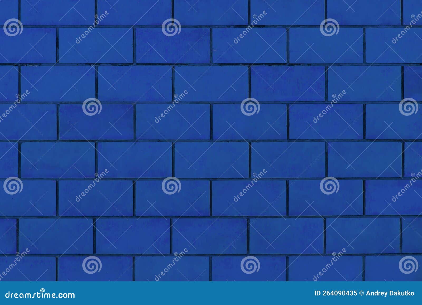 Blue Paint on Brick Blocks Urban Design Wall Texture Pattern Background
