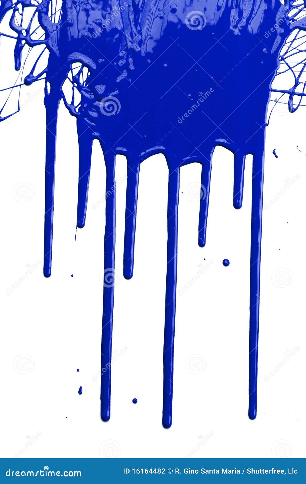 Blue Paint Dripping Stock Photography - Image: 16164482