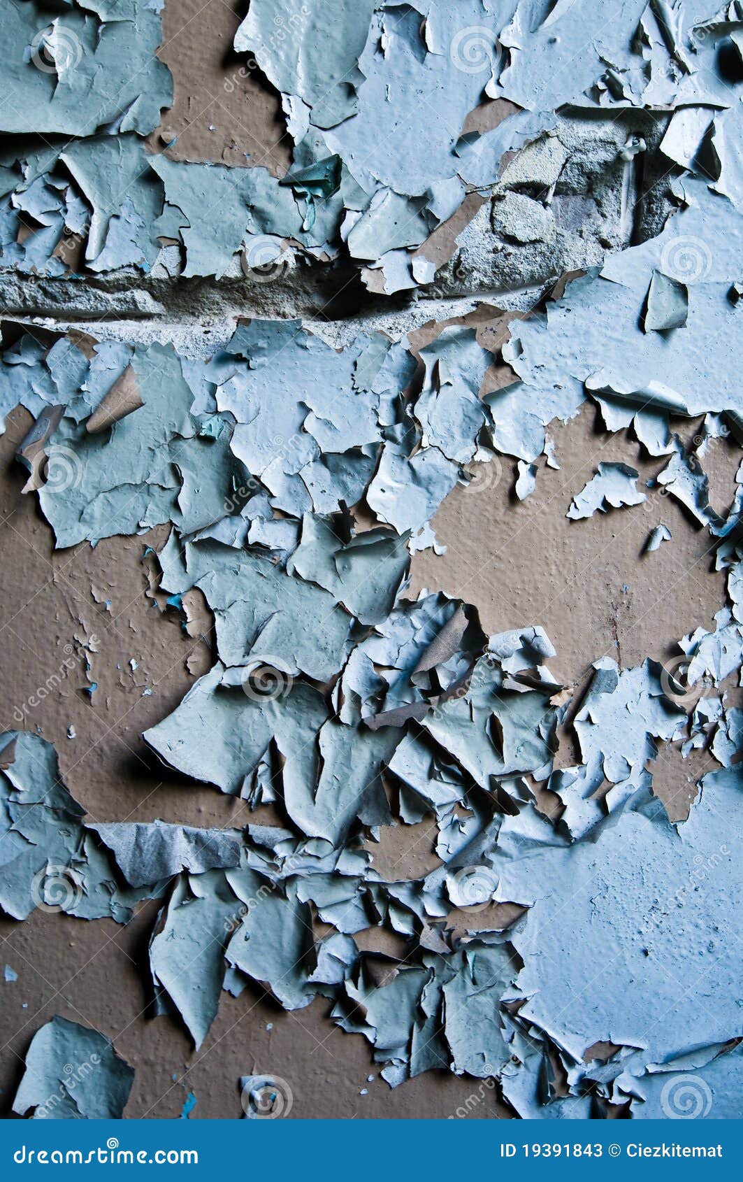 Blue Paint Peeling Off Wall Stock Image Image Of Peels Tattered