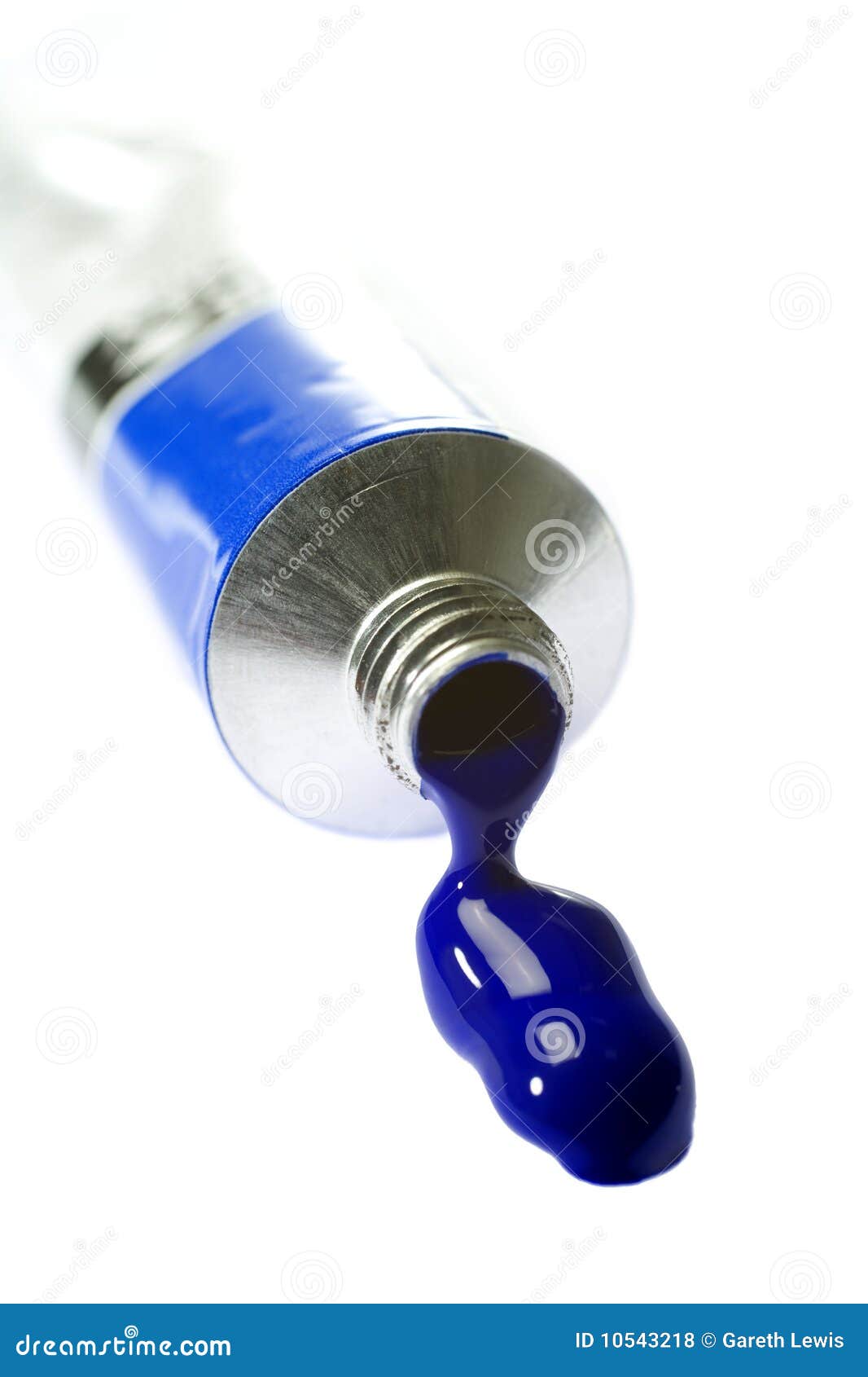 Blue Paint Squeezed from Tube Stock Photo Image of tube, hobby 10543218