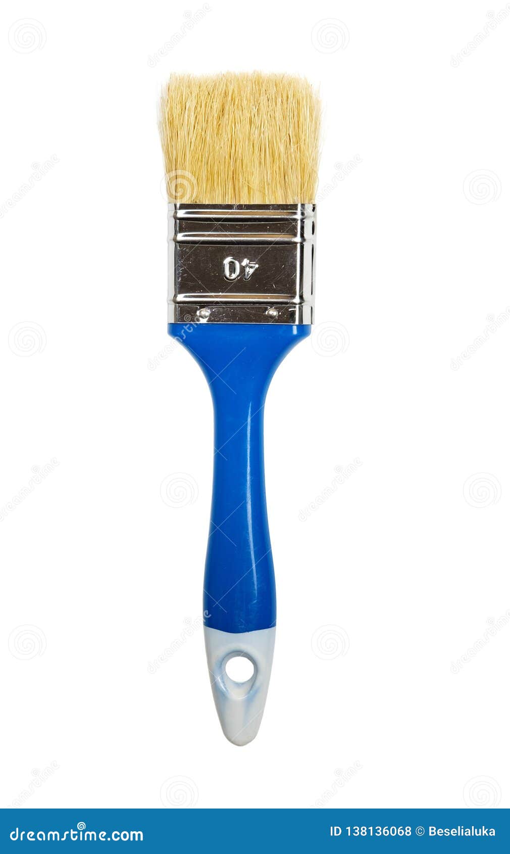 Blue paintbrush stock photo. Image of hobby, painter - 138136068