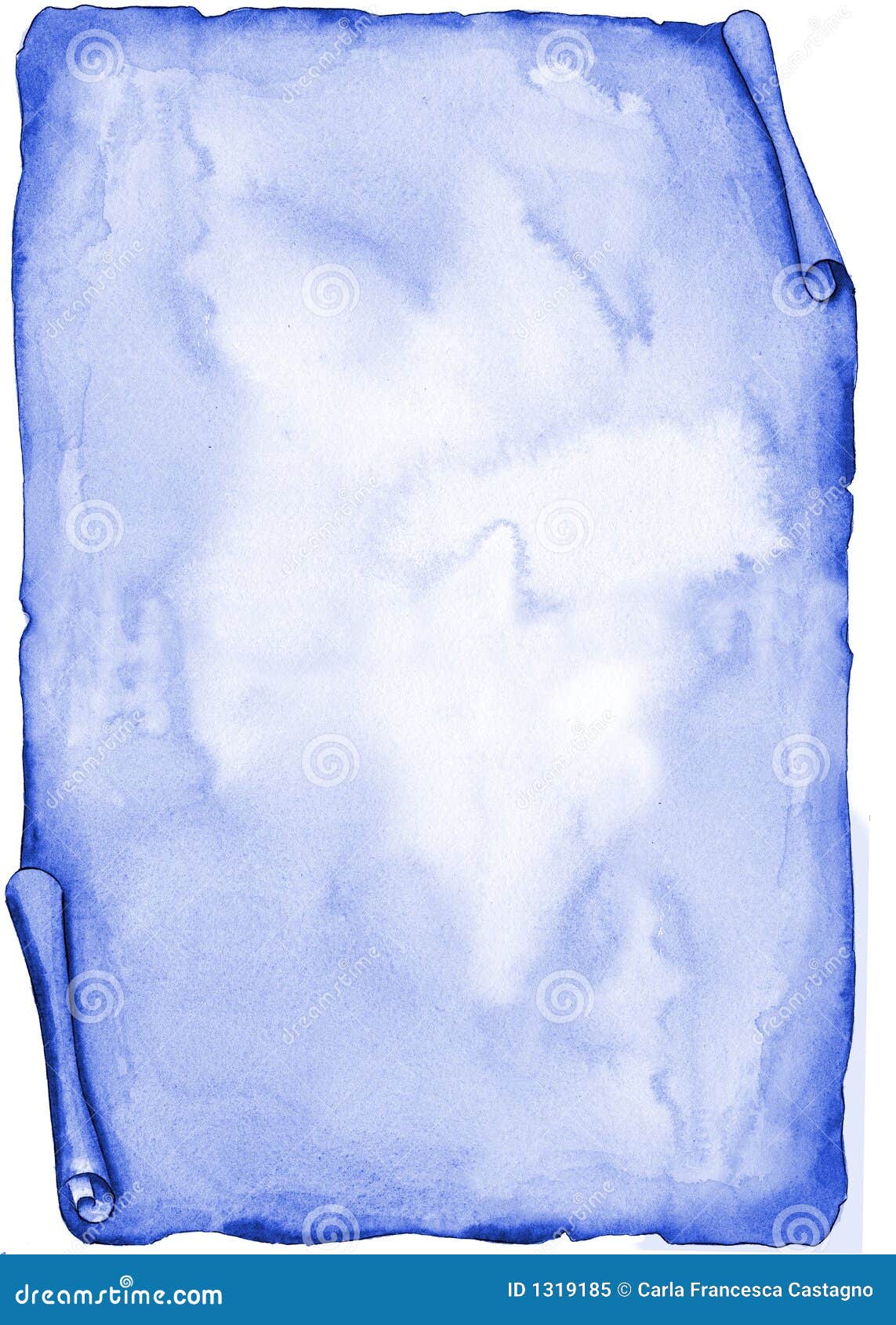 Blue Parchment Watercolour Royalty Free Stock Photo Image 1319185