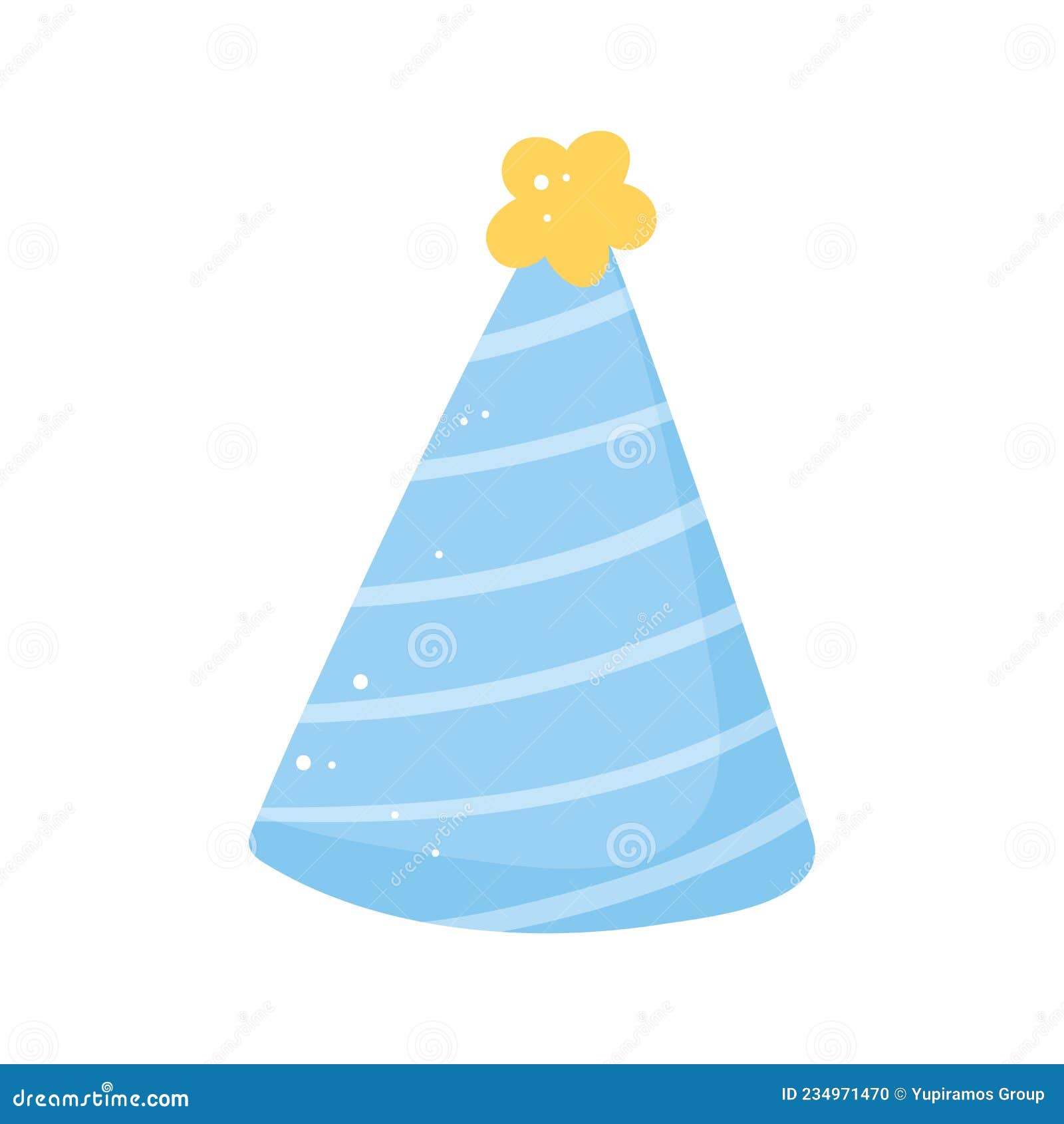 Blue party hat stock vector. Illustration of object 234971470