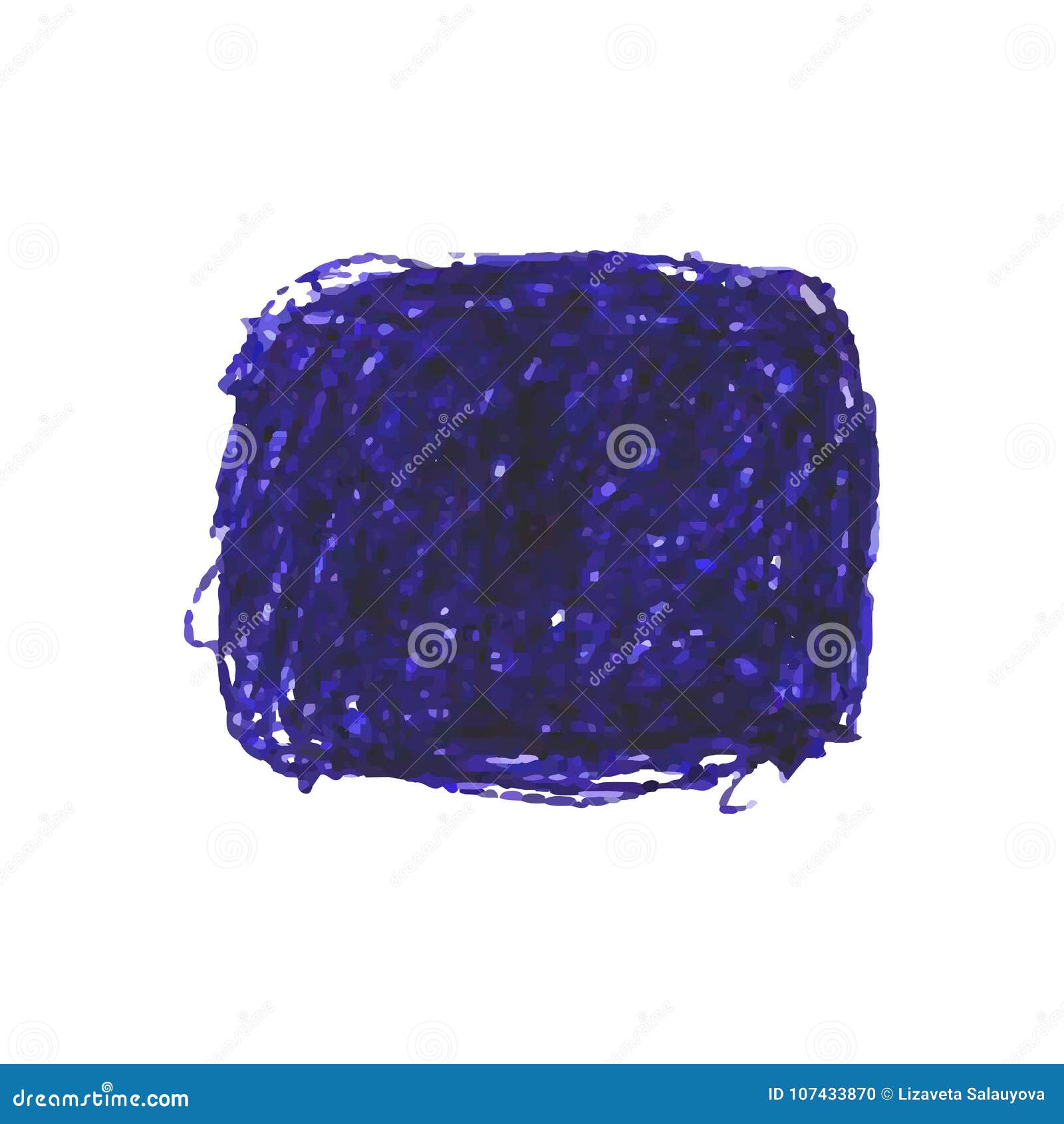 Blue Pen Scribble Texture Stain Isolated On White ...