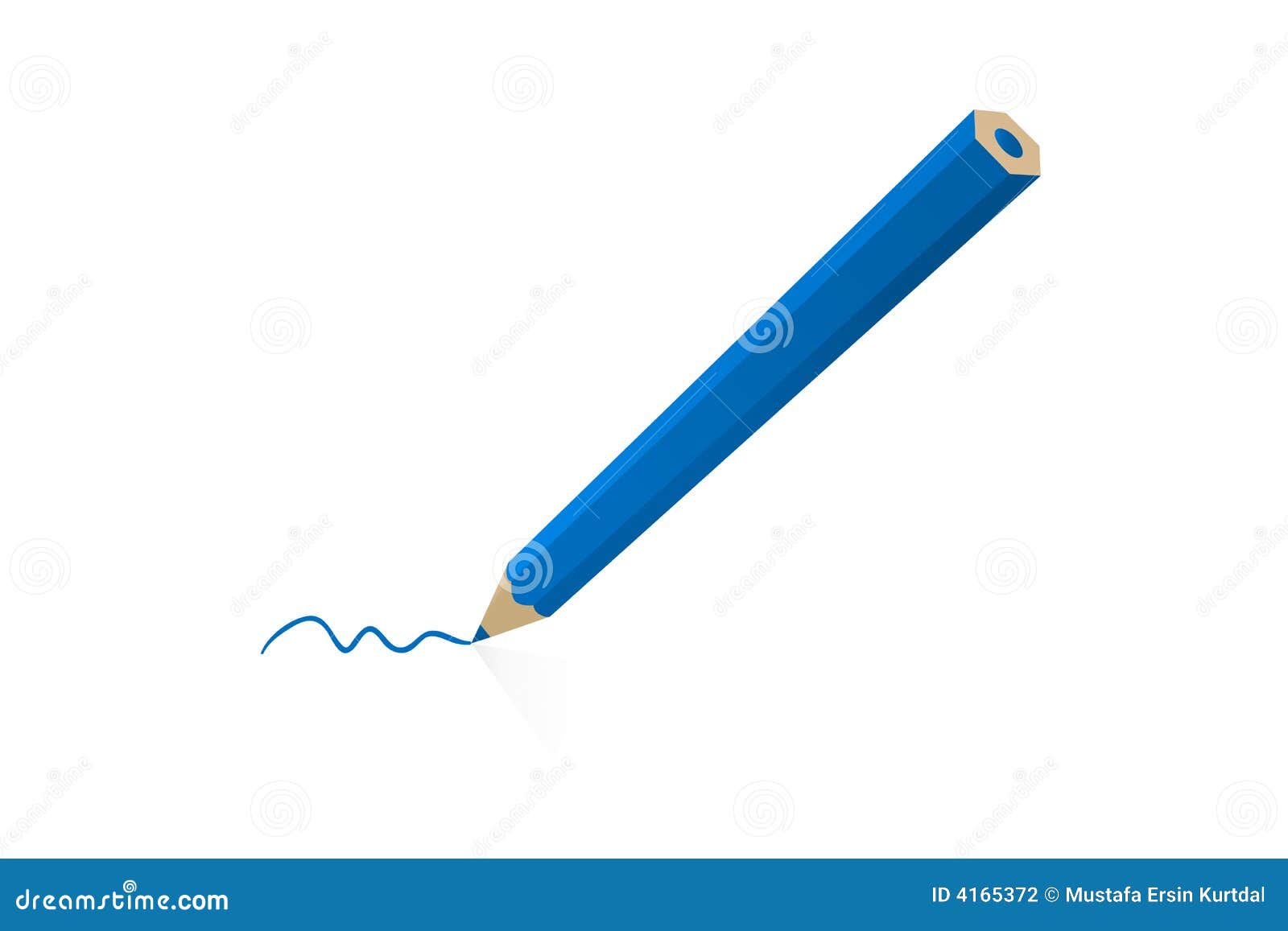Blue Pencil Sharpen Game Pixel Art Vector Illustration CartoonDealer