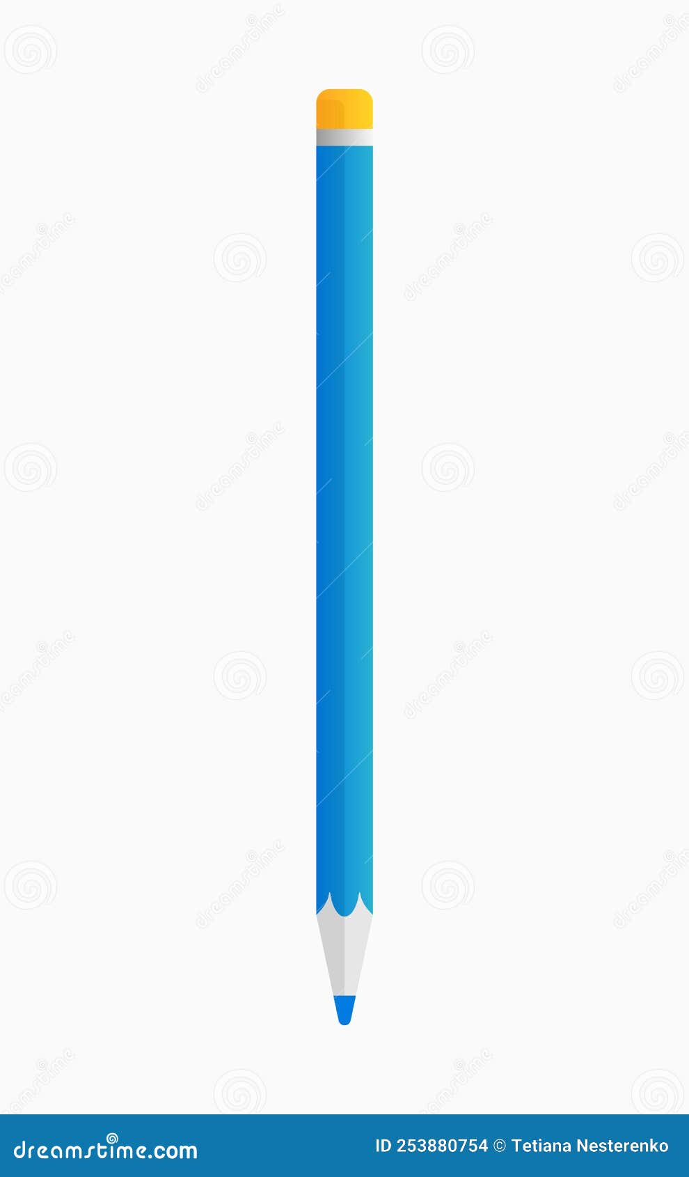 Blue Pencil for Drawing Vector Design Element Stock Vector