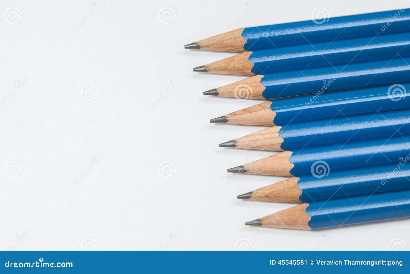 Blue pencil holder stock image. Image of concept, outstanding 45545581