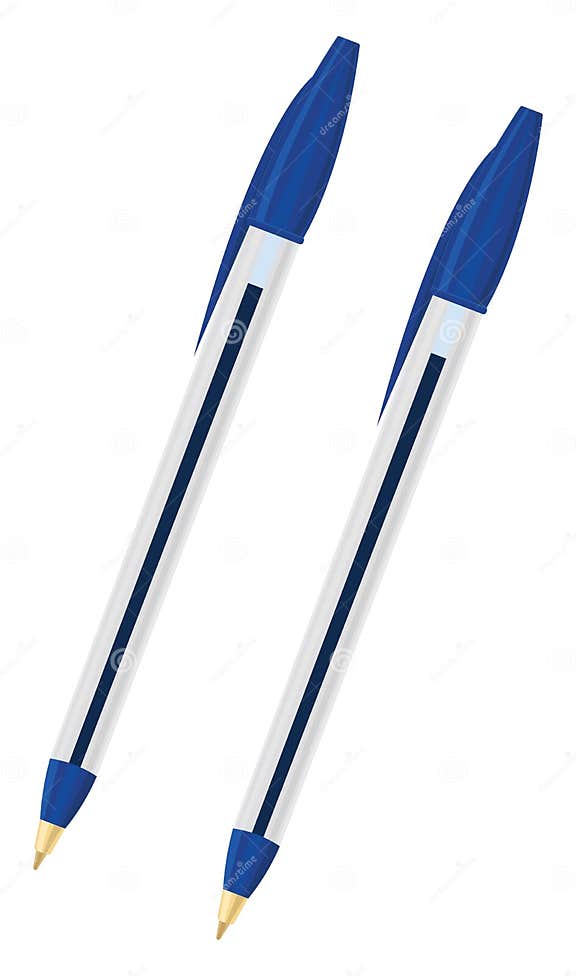 Blue pens, icon stock vector. Illustration of instrument 261381457