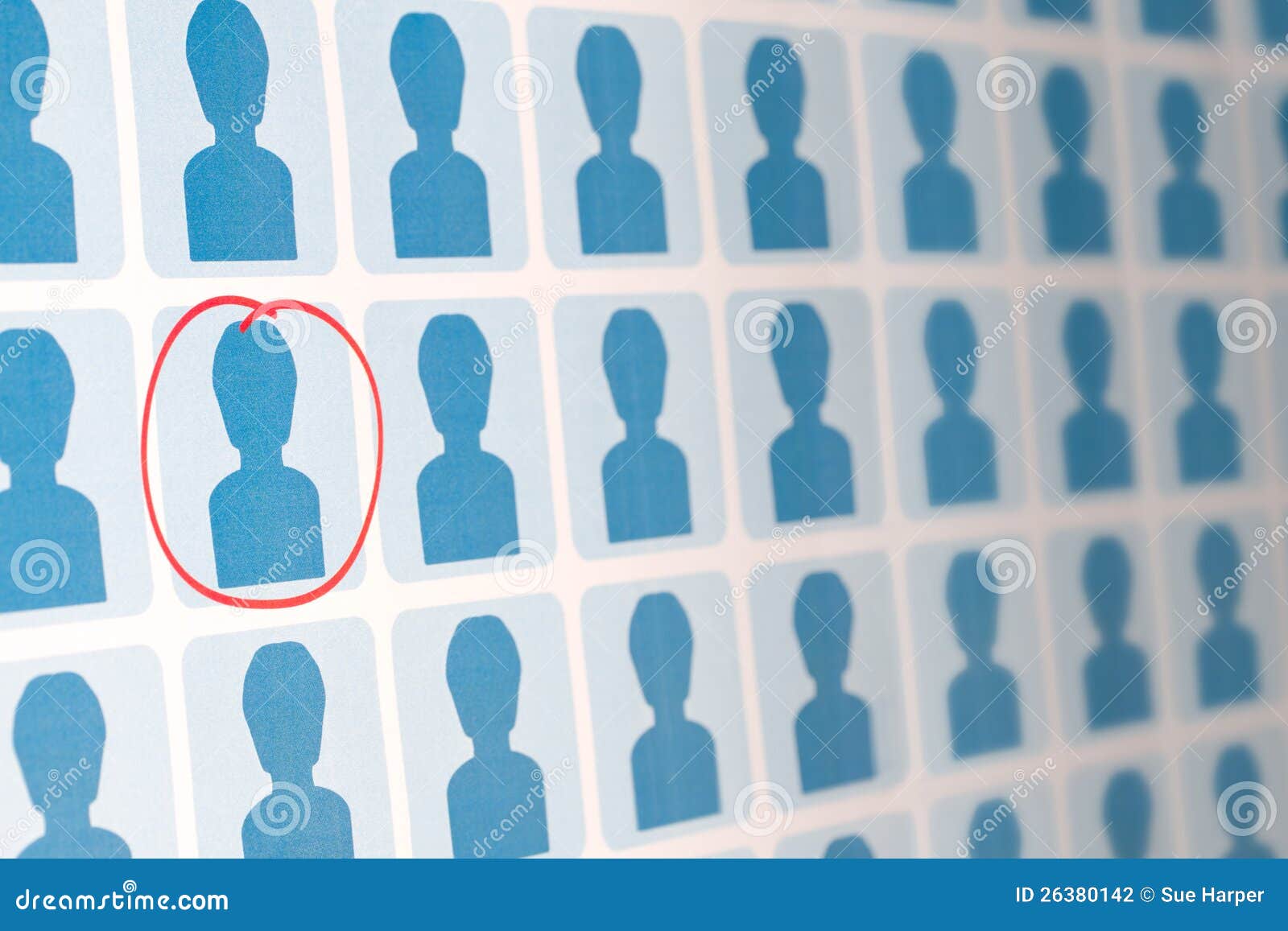 blue people with one candidate selected
