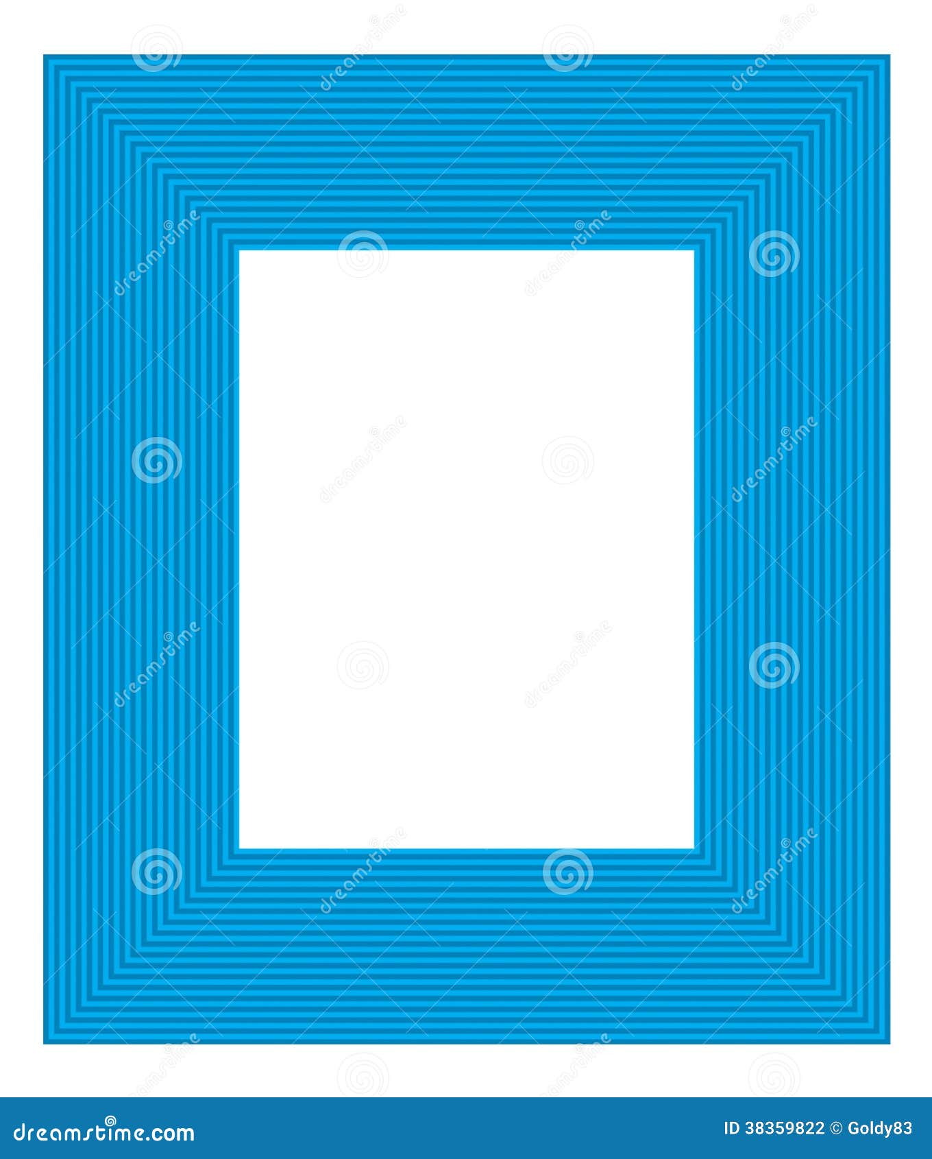 Blue picture frame stock illustration. Illustration of object 38359822
